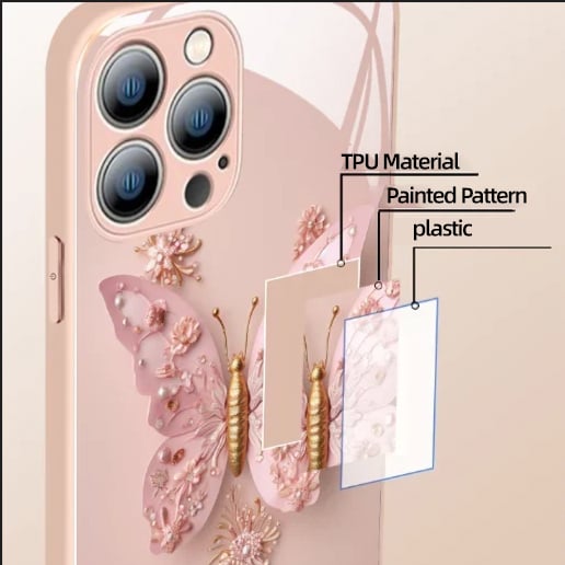 Butterfly Pattern Cover Compatible with iPhone