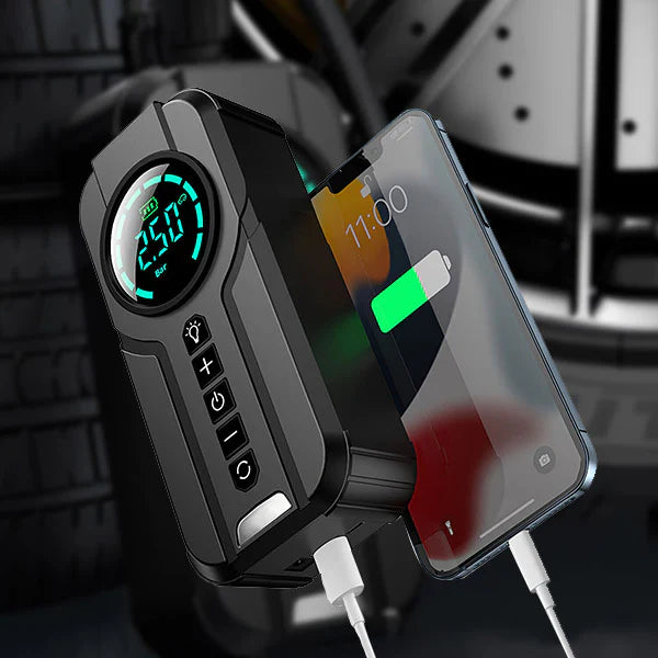 All-in-one emergency electric car jump starter air pump machine