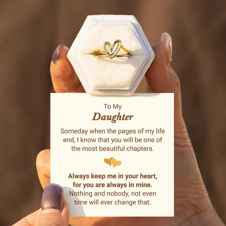 Always Keep Me In Your Heart Layered Heart Ring