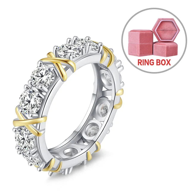 Cross Full Moissanite Diamond Ring