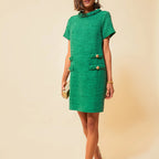 Croissant Tweed Jackie Dress