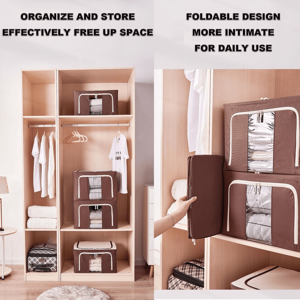 Collapsible Stackable Storage Bins