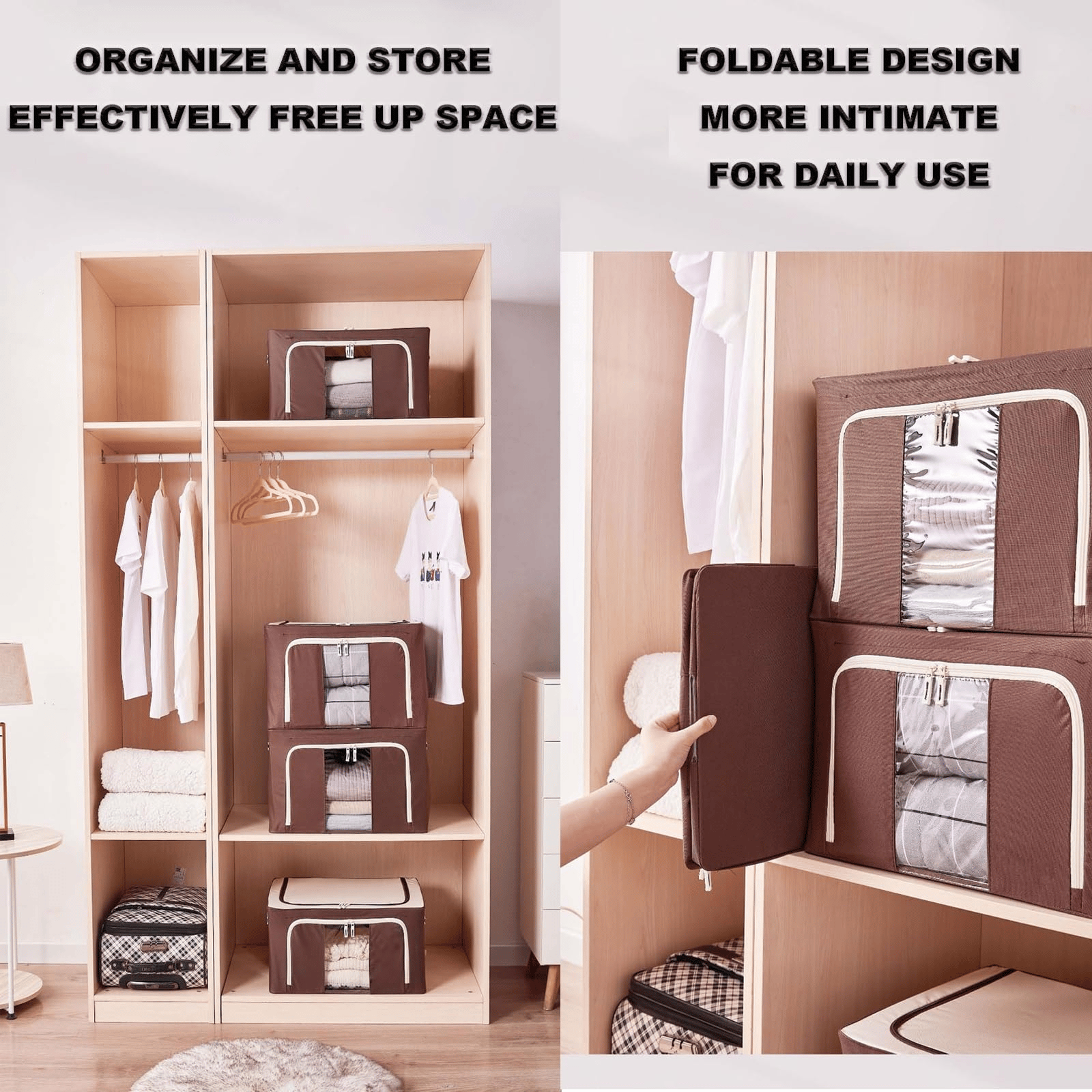 Collapsible Stackable Storage Bins
