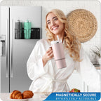 Cup Organizer - Magnetic or Screw Mount Storage for Kitchen, Fridge, or Cabinet