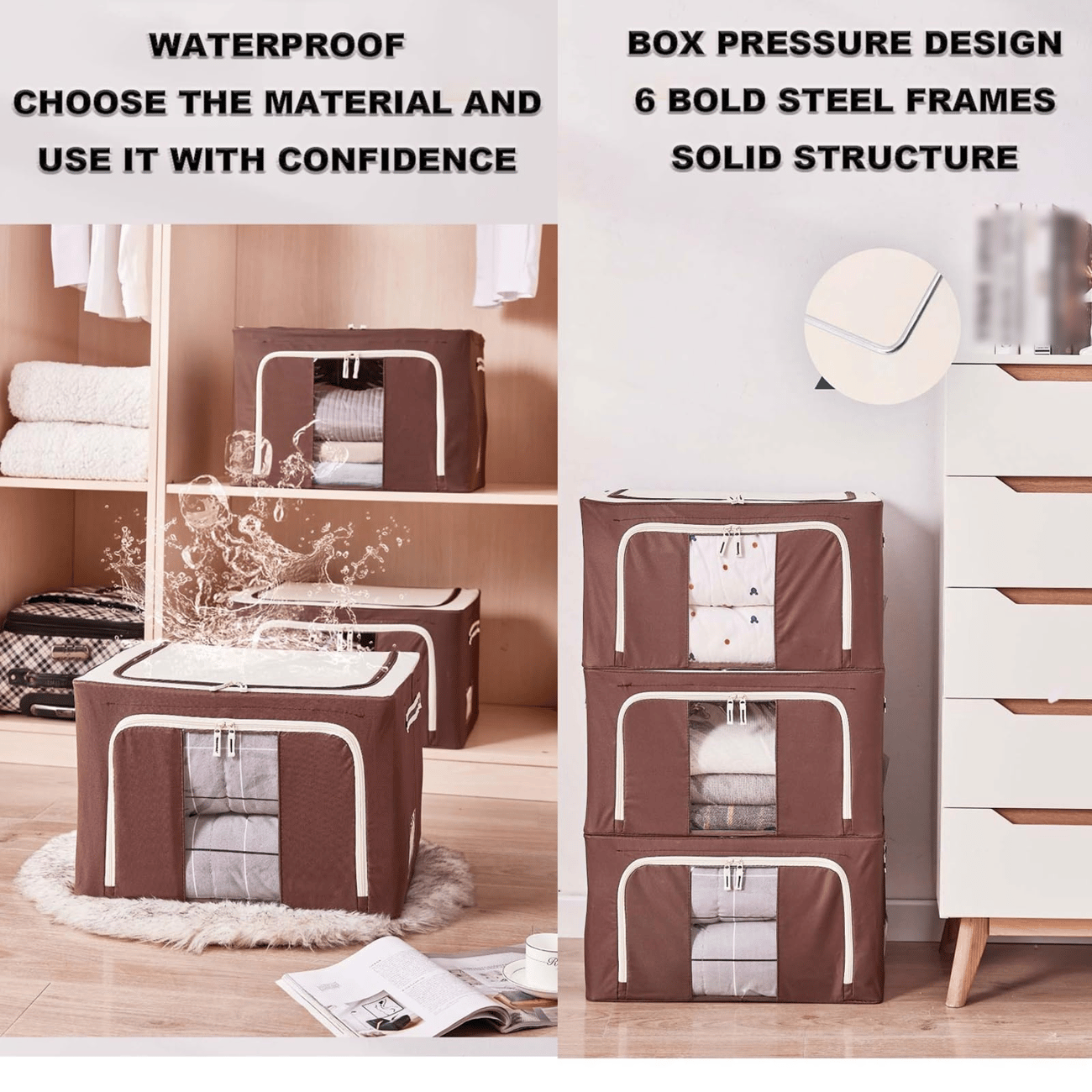 Collapsible Stackable Storage Bins