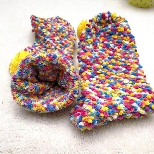 Cute Cake Winter Fuzzy Slipper Socks