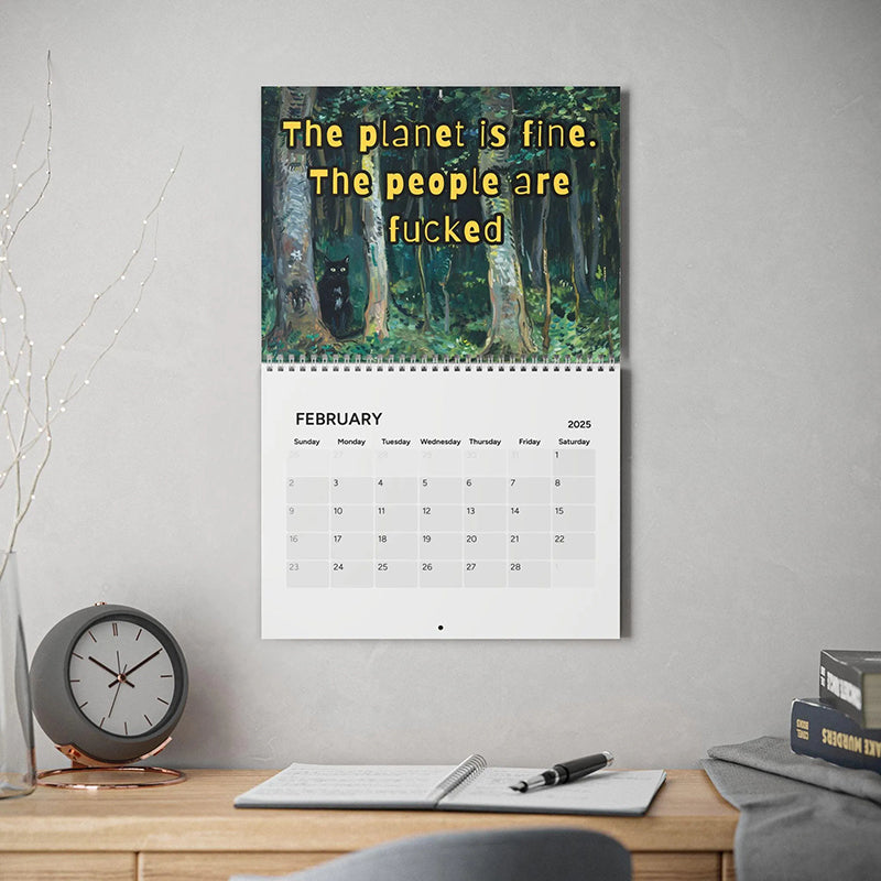 2025 Bad Bitch Cat Quotes Calendar