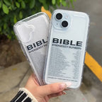 Bible Number Pattern Clear Phone Case