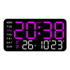 8.67''/16" Digital Wall Clock with RGB Color Changing Remote Control