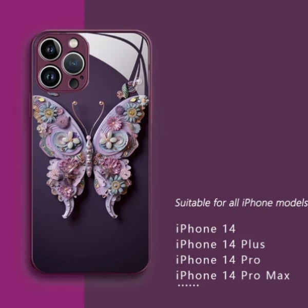 Butterfly Pattern Cover Compatible with iPhone