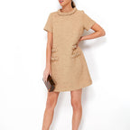 Croissant Tweed Jackie Dress