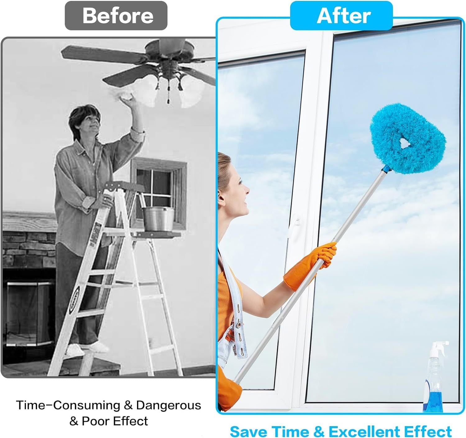 Ceiling Fan Duster With Extension Rod