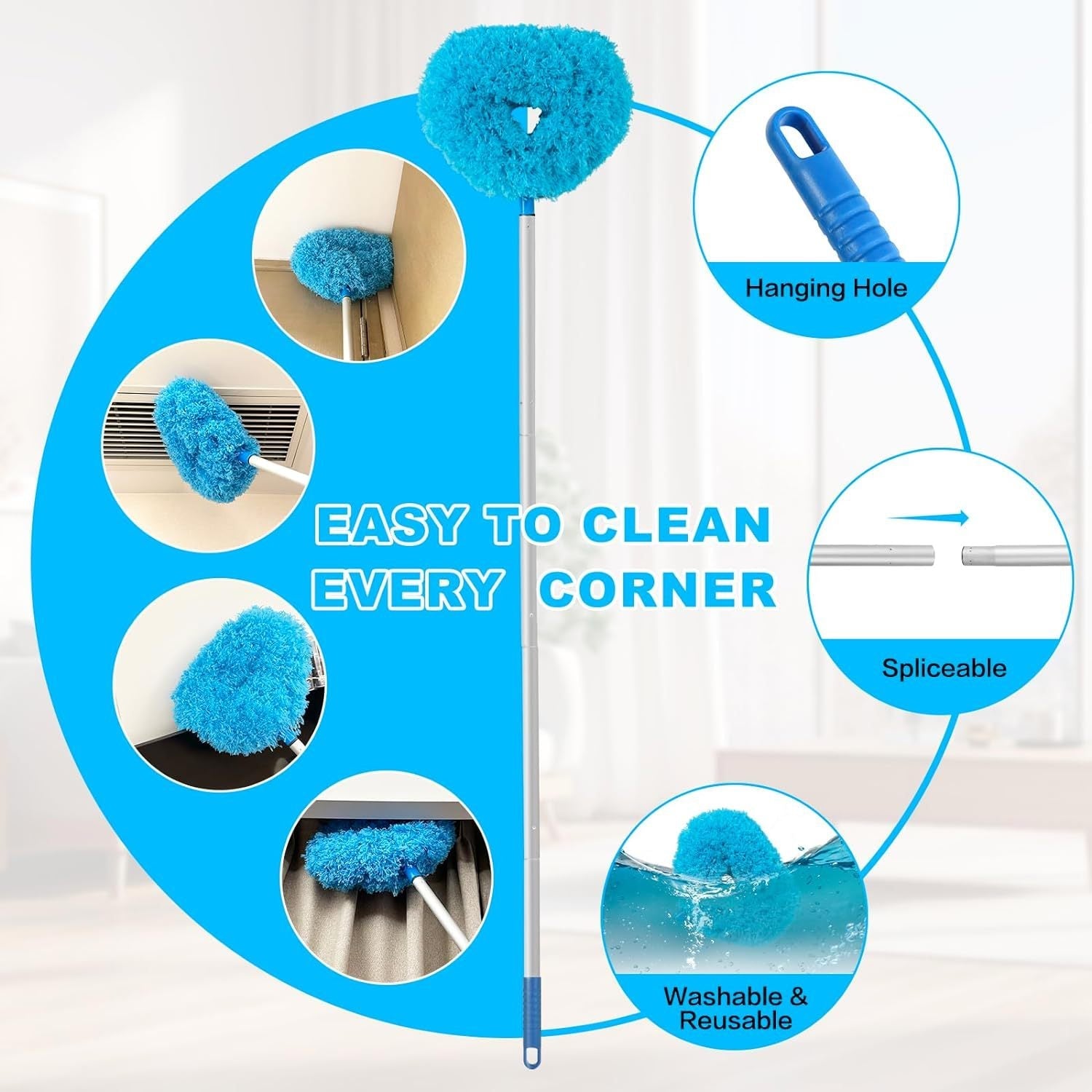 Ceiling Fan Duster With Extension Rod