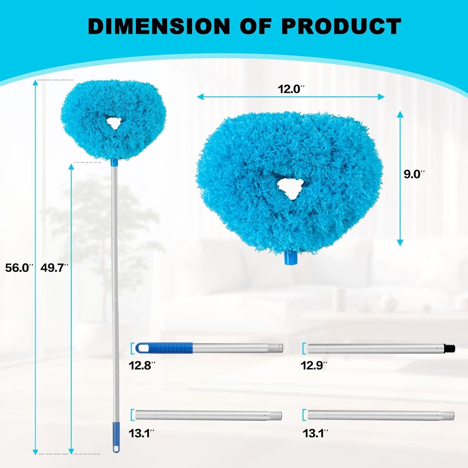 Ceiling Fan Duster With Extension Rod