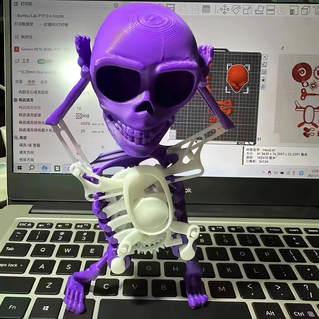 Dancing and Swinging 3D Skull Toy