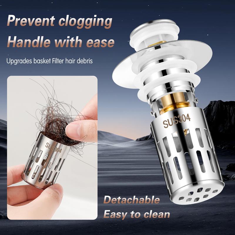 Bathroom Sink Universal Multi-Purpose Drain Strainer