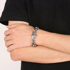 925 Silver Ancient Egyptian Pharaoh Pattern Bracelet