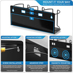 Cup Organizer - Magnetic or Screw Mount Storage for Kitchen, Fridge, or Cabinet