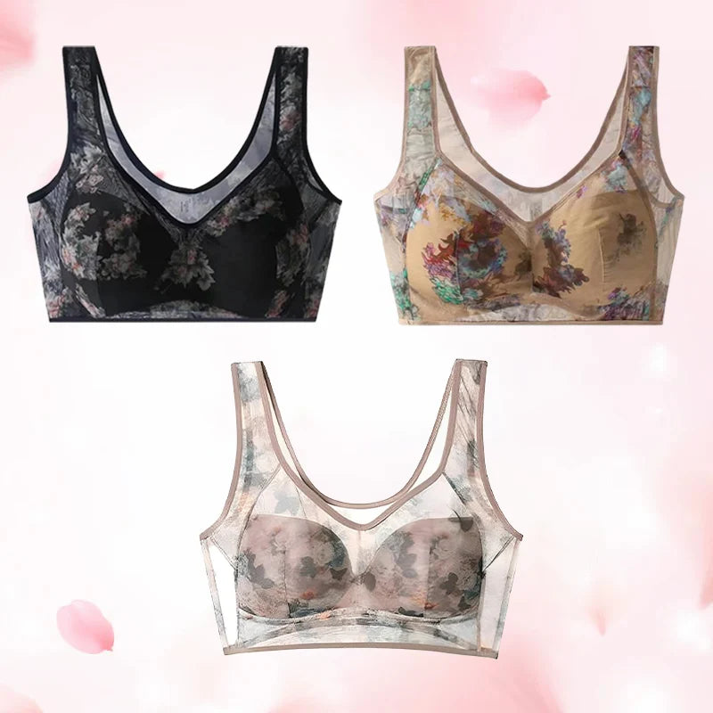 Cooling Comfort Bra Made From Ice Silk And Lace👍No more sagging breasts