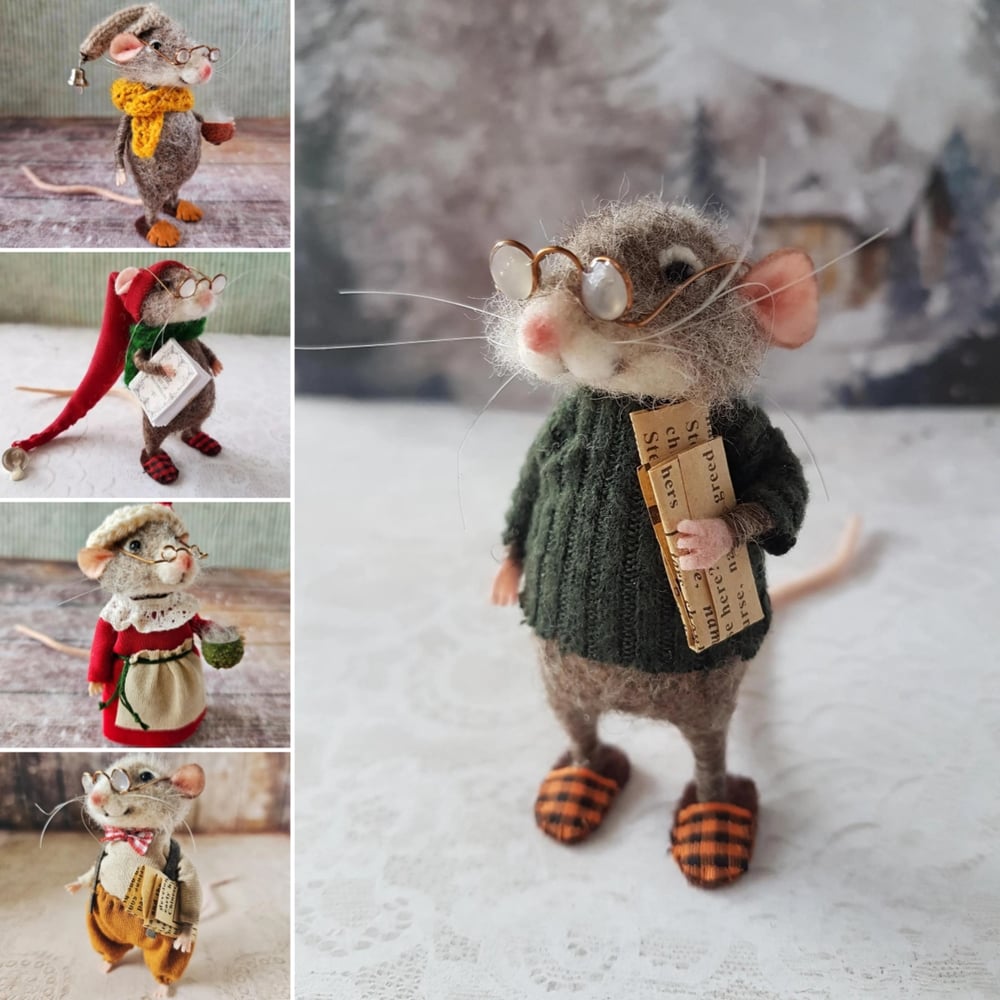 Cute Needle Felted Mouse