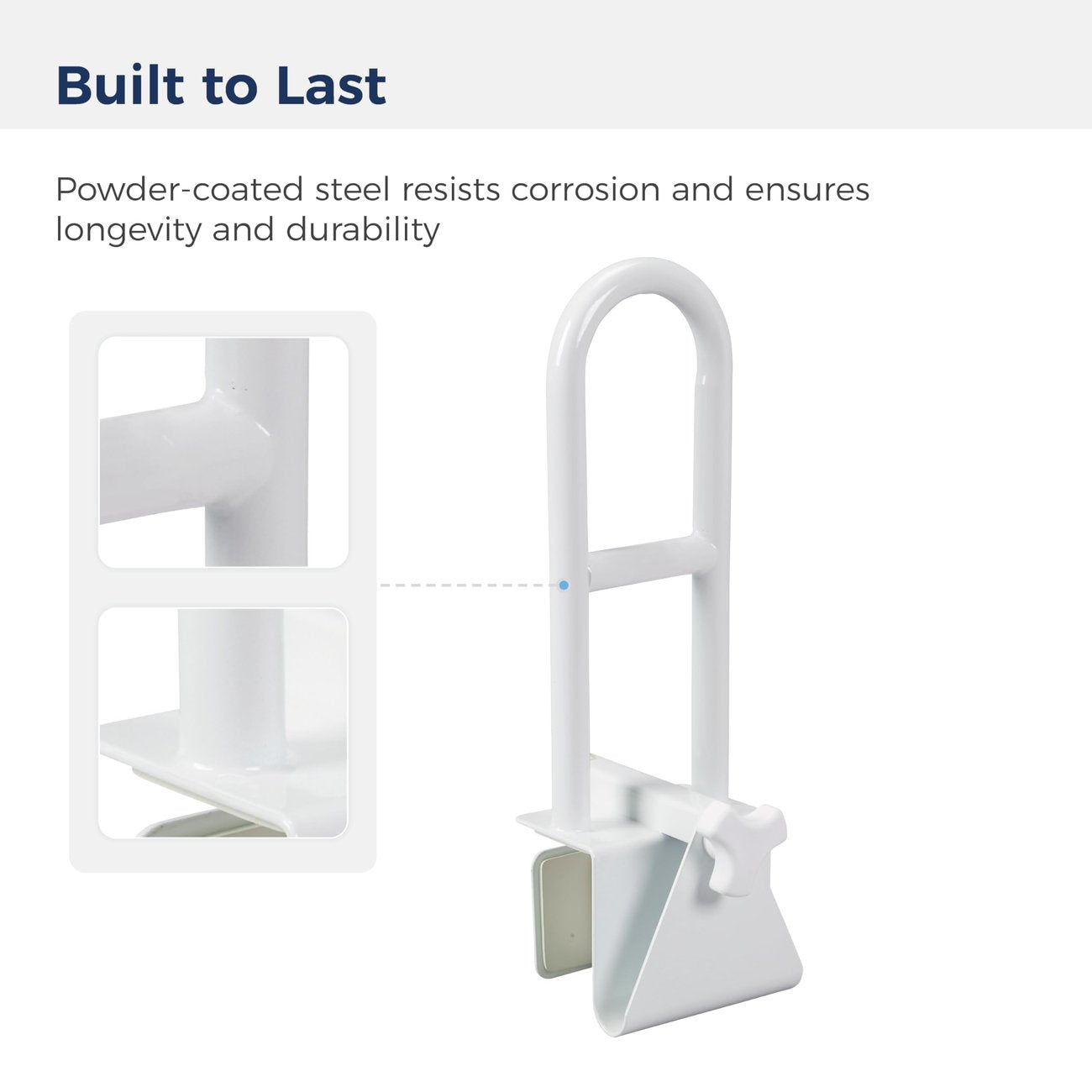 Clamp-On Tub Rail