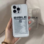 Bible Number Pattern Clear Phone Case