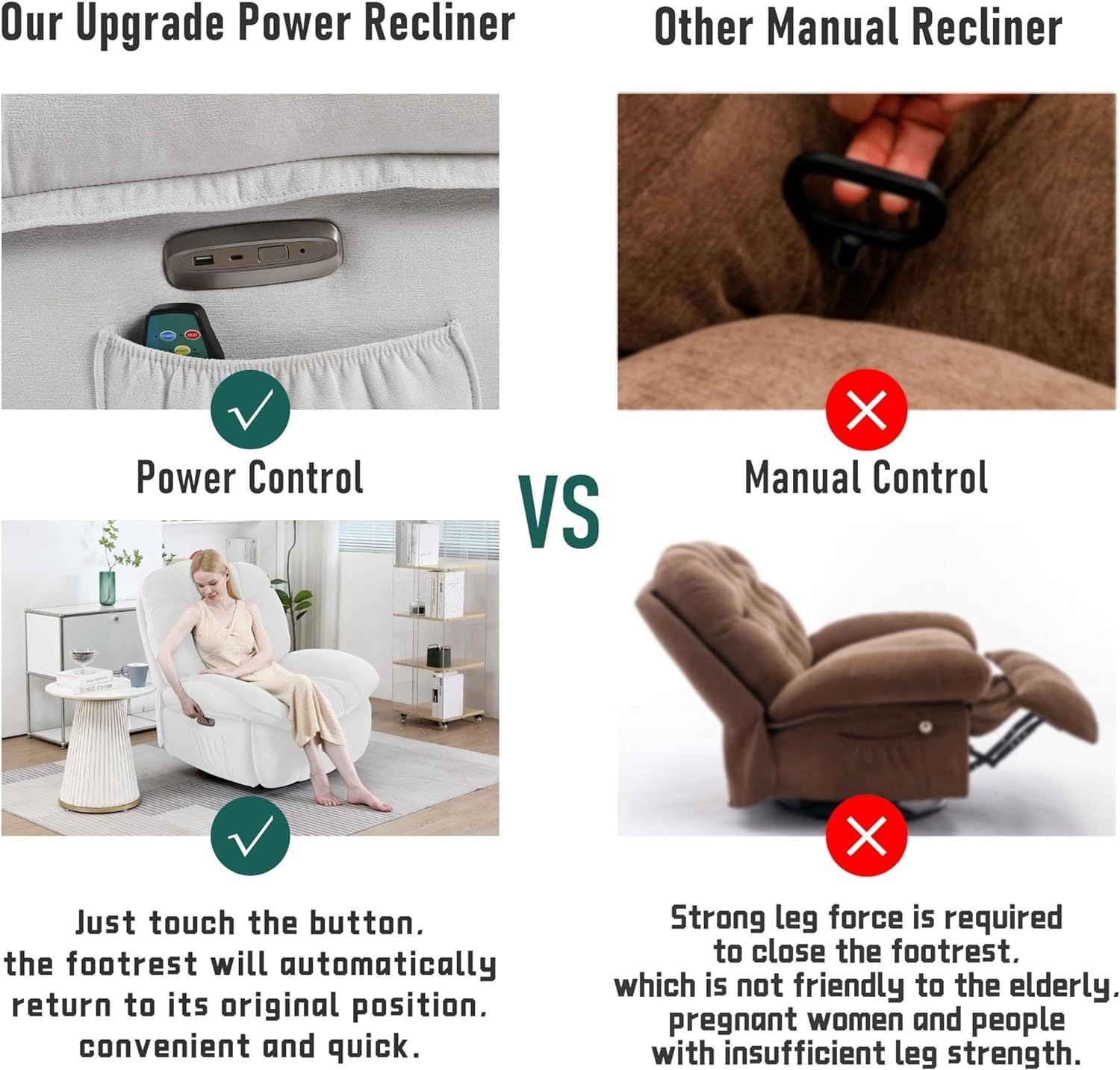 Multi-Function Electric Massage Chair with Heating and USB