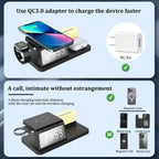 Charging Station with Clock, Wireless Charger with Night Light（Fast Charging)⚡