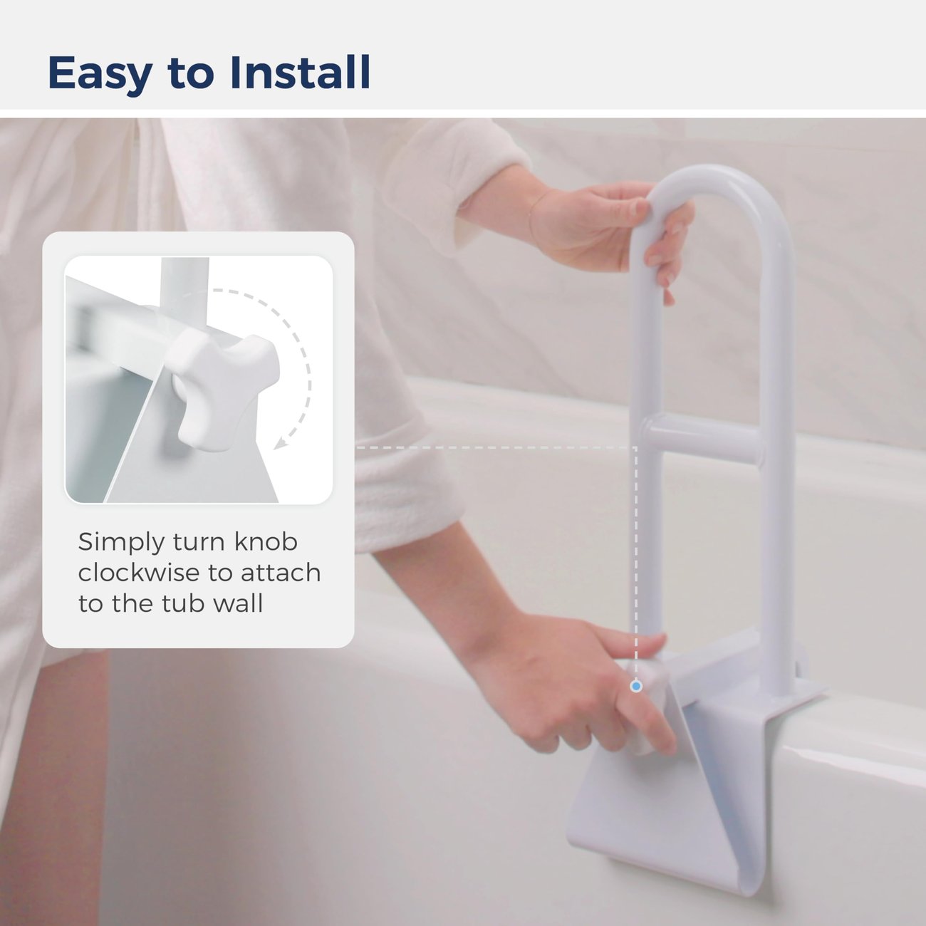 Clamp-On Tub Rail