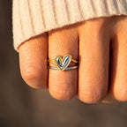 Always Keep Me In Your Heart Layered Heart Ring