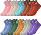 10-Pair Colorful Smiley Face Ankle Socks