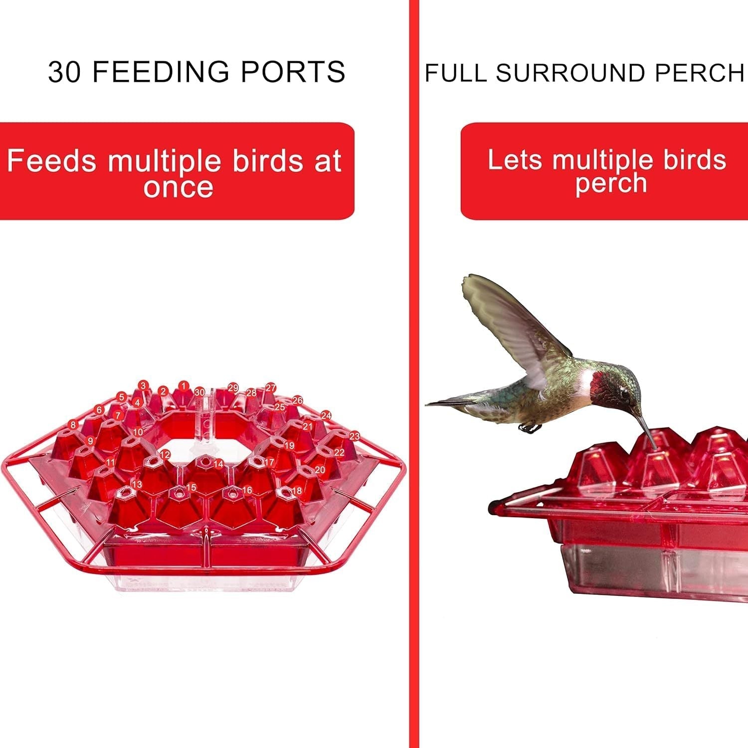 (🔥Last Day Sale-50% OFF)Mary's Hummingbird Feeder With Perch And Built-in Ant Moat