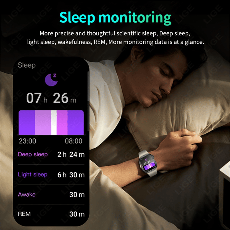 2024 Newest Men's Rugged Military Smart Watch for Android & IOS