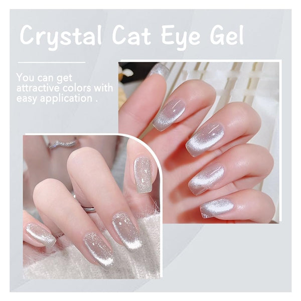 Crystal Wide Cat Eye Nail Gel Polish