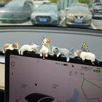 Cute Cat-Themed Car Decoration Set
