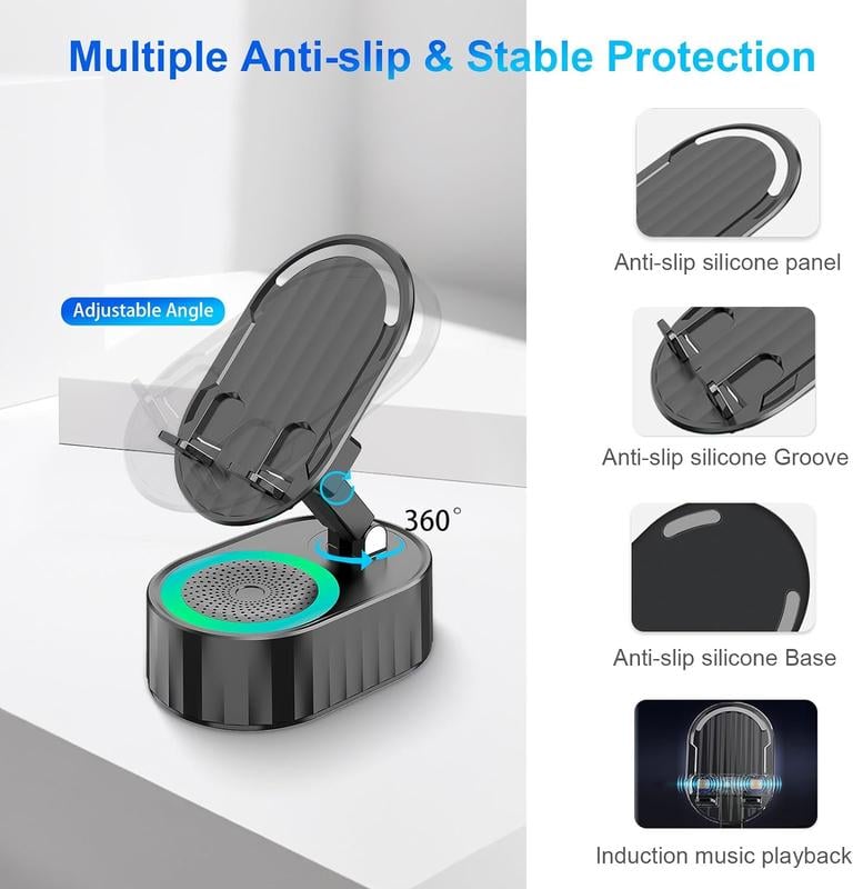 5-in-1 Bluetooth Audio Power Bank Ambient Lighting Bracket