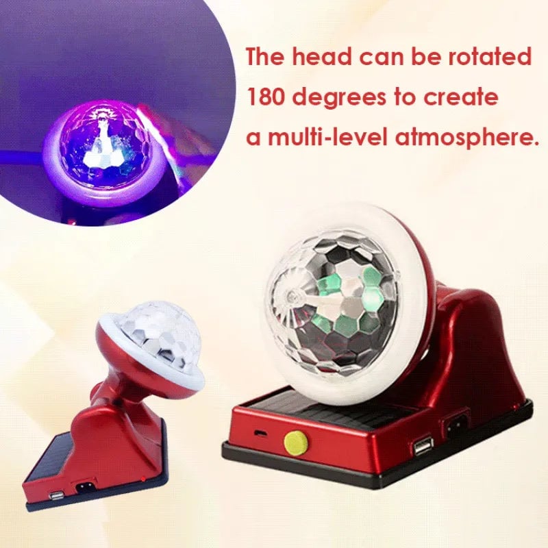 Disco Light Solar Charging Colorful Magic Ball RGB Atmosphere Light