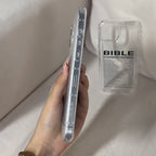 Bible Number Pattern Clear Phone Case