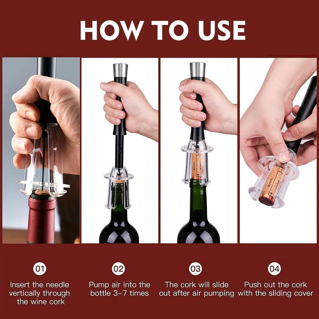 Christmas Pre-sale SAVE 49%🎄Air Pump Cork Remover Wine Bottle Opener Set