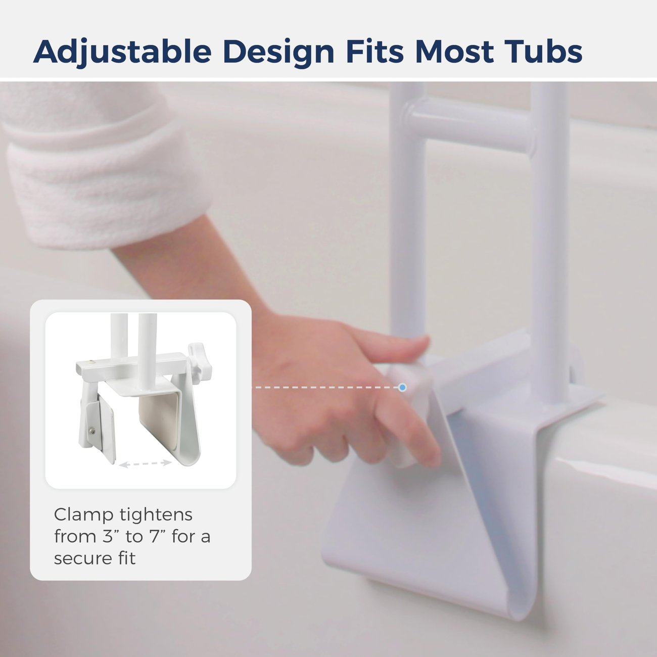 Clamp-On Tub Rail