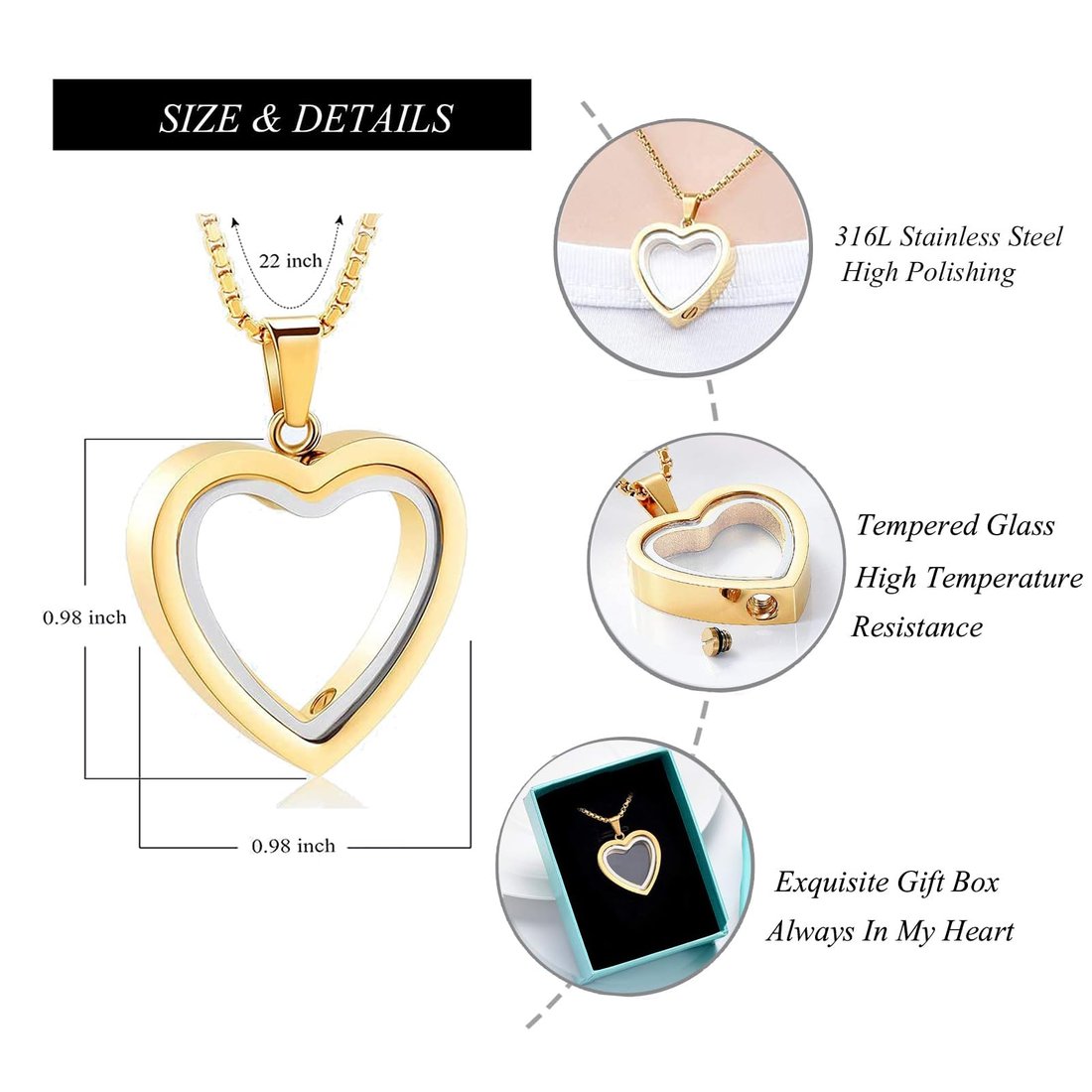 Cremation Ash Memorial Pendant