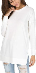 49% OFF 🔥Round Neck Casual Solid Color Top