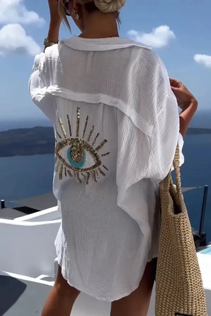 CASUAL SEQUIN BEADED SHIRT