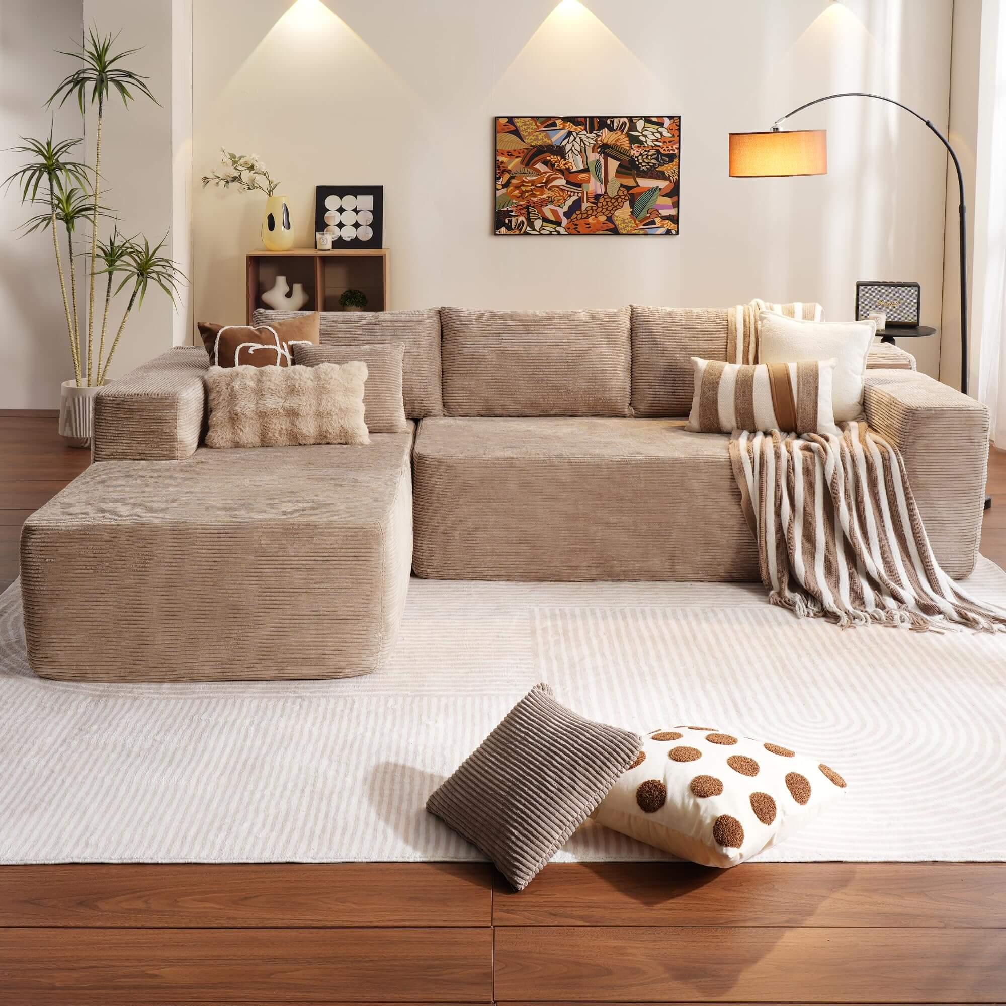 💥𝗟𝗶𝗺𝗶𝘁𝗲𝗱 𝗧𝗶𝗺𝗲 𝗢𝗳𝗳𝗲𝗿💖 Modular couch L-Shaped Sectional Sofa Set