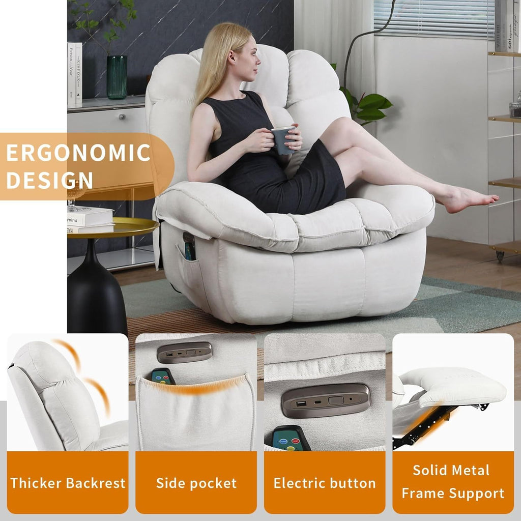 Multi-Function Electric Massage Chair with Heating and USB
