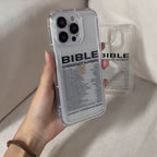 Bible Number Pattern Clear Phone Case