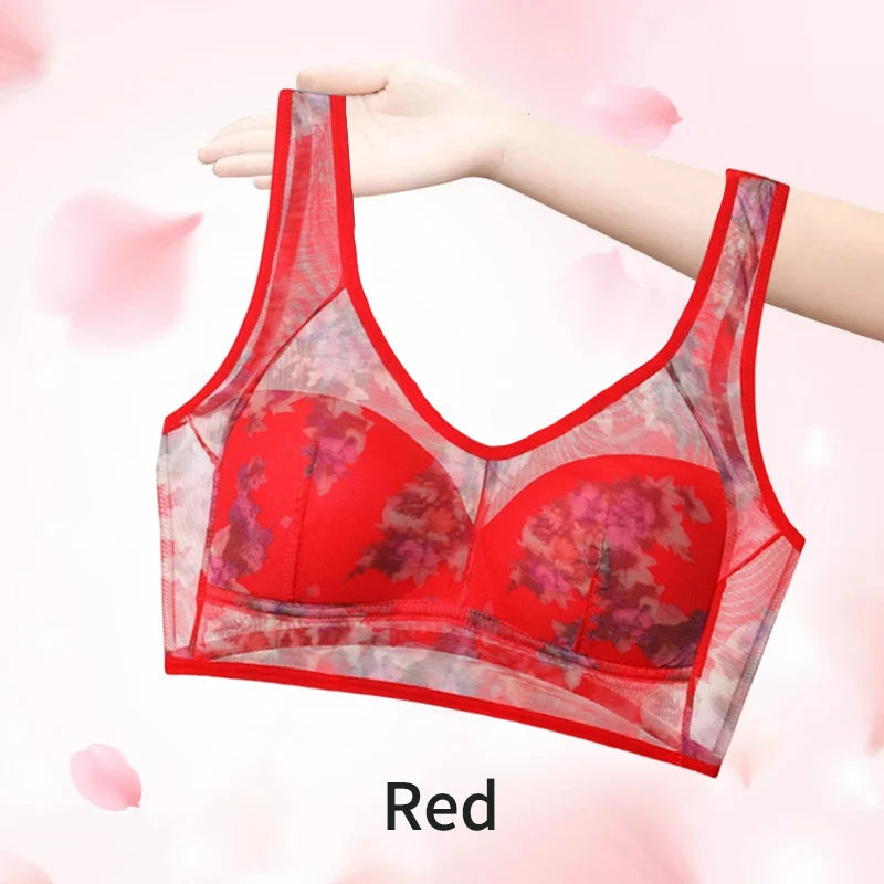 Cooling Comfort Bra Made From Ice Silk And Lace👍No more sagging breasts