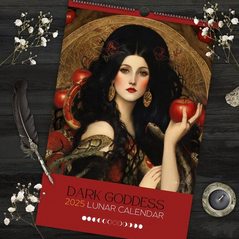 Dark Goddess 2025 Moon Phase Calendar