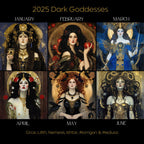 Dark Goddess 2025 Moon Phase Calendar