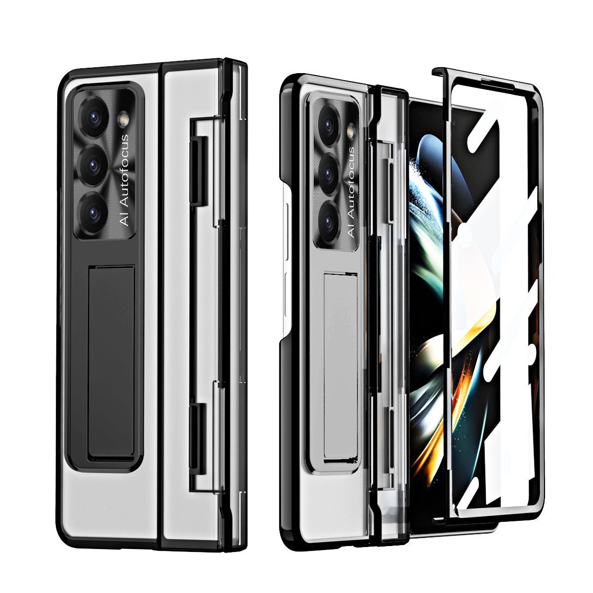 Armor Electroplated Shockproof Phone Case With Screen Protector For Galaxy Z Fold 6/5/4/3